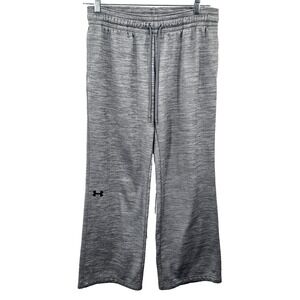 Under Armour Mens Cold Gear Loose Heathered Gray Sweatpants Pockets Size L